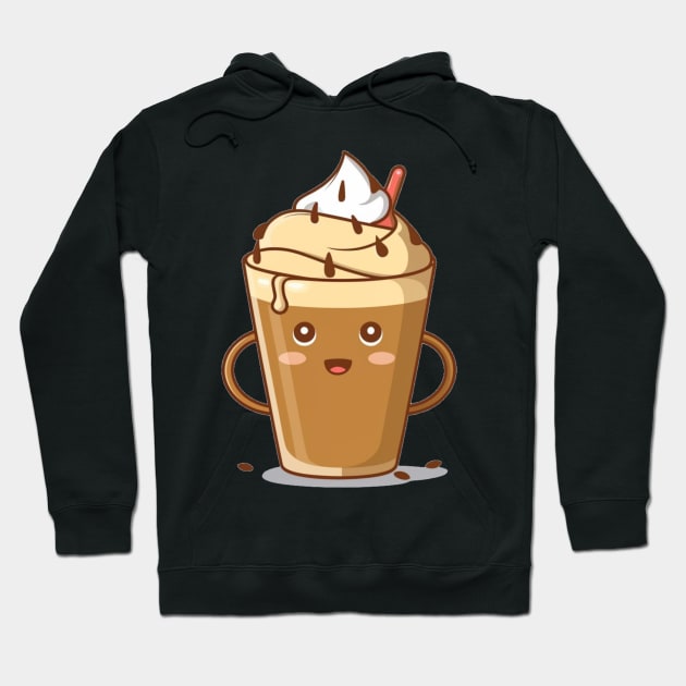 "Elixir of Indulgence: Tempting Affogato Symphony"- Coffee Food Icecream Hoodie by stickercuffs